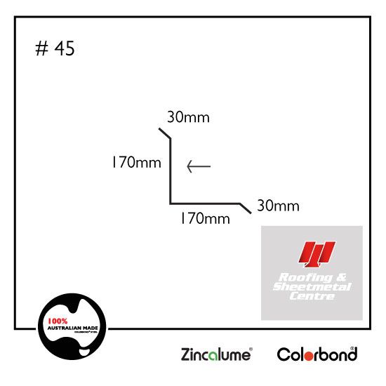 Picture of Internal corner flashing profile #45